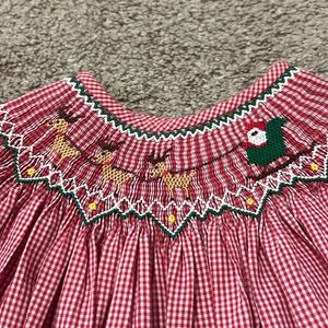 Christmas smocked dress